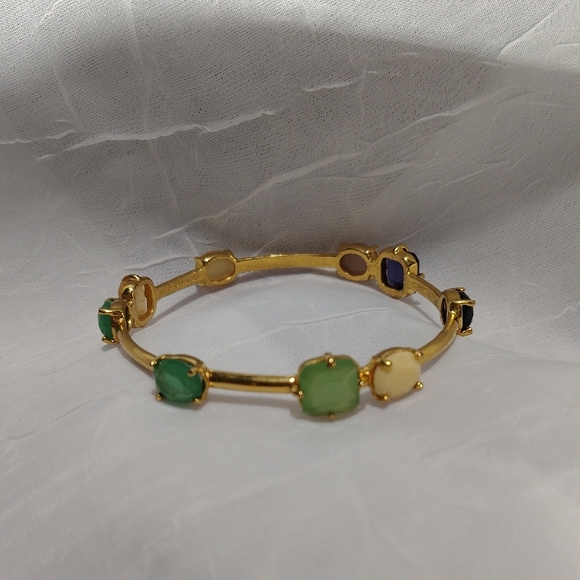 Kate Spade Gold Bracelet with Purple, Green, and Pink Accents - Picture 2 of 7